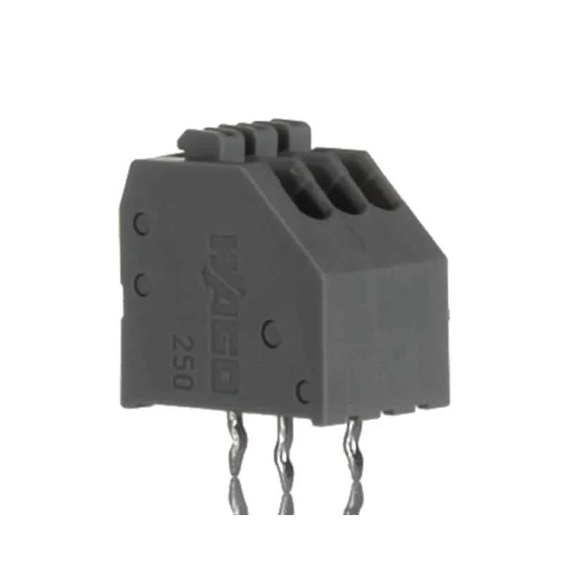 WAGO 250 Series 3-Pole PCB Terminal Block Female Solder Pin, 320V, 4A/5A, Grey, 2.5mm Pitch 250-403