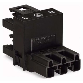 WAGO 770 Series Cable Winsta Mini H Distribution Connector Male/Female Crimp, 3-Pole, 25A, 3-Way 770-636