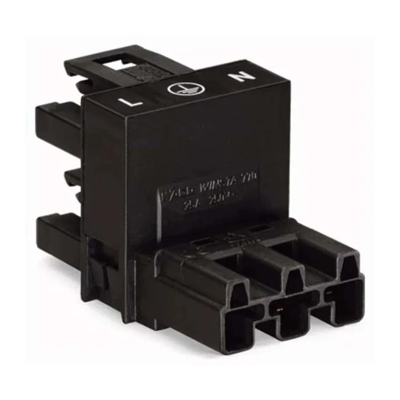 WAGO 770 Series Cable Winsta Mini H Distribution Connector Male/Female Crimp, 3-Pole, 25A, 3-Way 770-636
