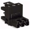 WAGO 770 Series Cable Winsta Mini H Distribution Connector Male/Female Crimp, 3-Pole, 25A, 3-Way 770-636