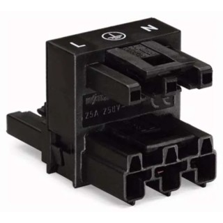 WAGO 770 Series 3-Pole Male/Female Crimp Cable Lighting Connector 250V 25A 770-635