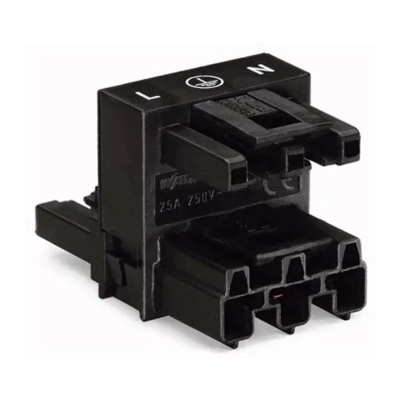WAGO 770 Series 3-Pole Male/Female Crimp Cable Lighting Connector 250V 25A 770-635