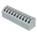 WAGO 250 Series PCB Female Solder Pin Lighting Connector, 10-Pole, 10A/17.5A/2A, 5mm Pitch, Grey 250-510