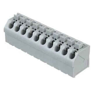 WAGO 250 Series PCB Female Solder Pin Lighting Connector, 10-Pole, 10A/17.5A/2A, 5mm Pitch, Grey 250-510