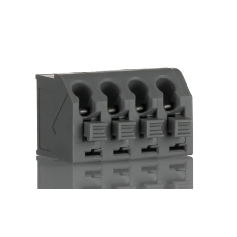 WAGO 250 Series 4-Pole 4-Way PCB Terminal Block Female Solder Pin, 5mm Pitch, 630V Voltage 250-504