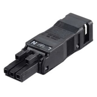 WAGO 890 Series Cable Winsta Mini Socket Female Cage Clamp, 3-Pole, 16A, 3-Way, 250V, IP40, 890-103