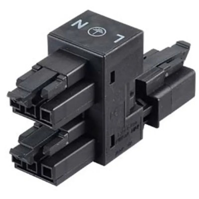 WAGO 890 Series Cable Winsta Mini H Distribution Connector Male/Female Crimp, 3-Pole, 16A, 3-Way, IP40 IP40