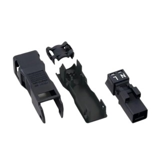 WAGO 890 Series Cable Winsta Mini Plug Male Cage Clamp 2-Pole, 16A, 250V, 2-Way, IP40 890-112