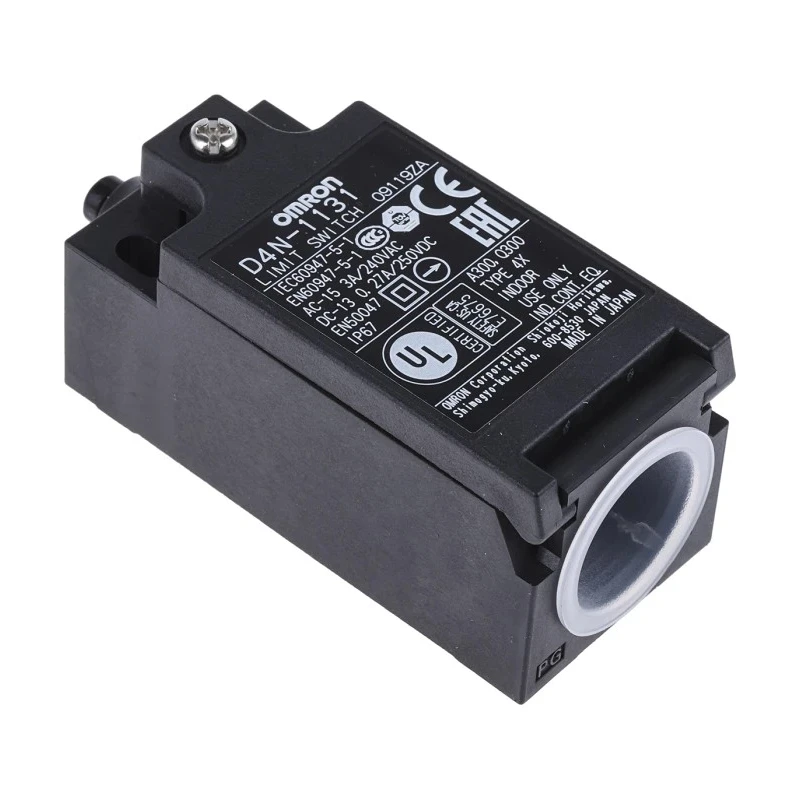 Omron D4n Series Plunger Limit Switch, 1 NO/1 NC, IP67 Rated Plastic Housing, Snap Action Contact 