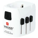 SKROSS Travel Adapter & Converter 6.3A 250V Euro Type F Schuko Plug Retractable Plugs SKR-0085RS