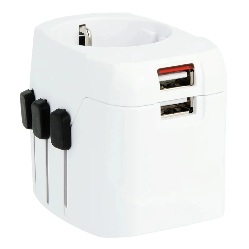 SKROSS Travel Adapter & Converter 6.3A 250V Euro Type F Schuko Plug Retractable Plugs SKR-0085RS