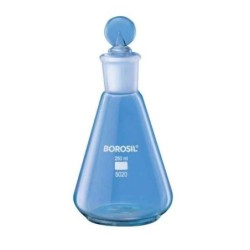 borosil-erlenmeyer-conical-flask-narrow-mouth-with-i-c-joint-glass-stopper-25-ml-5020009-41064