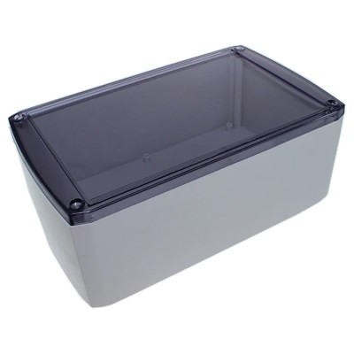 CAMDENBOSS 1102 Series Grey Transparent Lid ABS Enclosure, IP54, 35 mm x 90 mm x 50 mm CSACTT001