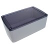 CAMDENBOSS 1102 Series Grey Transparent Lid ABS Enclosure, IP54, 35 mm x 90 mm x 50 mm CSACTT001