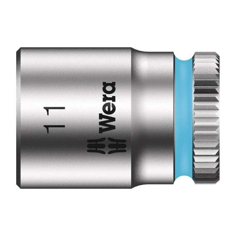 Wera Socket 1/4 in Drive 11 mm 6 Point Hex Chrome Vanadium Steel 23mm Overall Length 05003510001