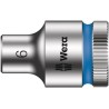 Wera 3/8 in Drive 6 mm 6 Point Hex Socket, Chrome Vanadium Steel, 29mm Overall Length 05003551001