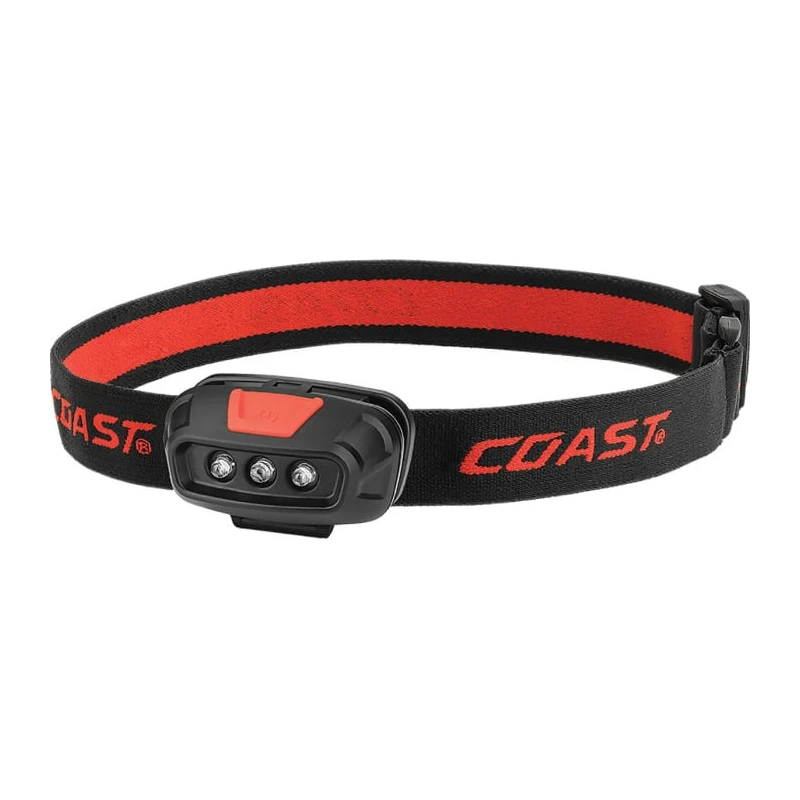 Coast Black LED Head Torch 37 lm, Flood Beam, IPX4 Weather Resistant, 2 AAA Batteries FL14 Black