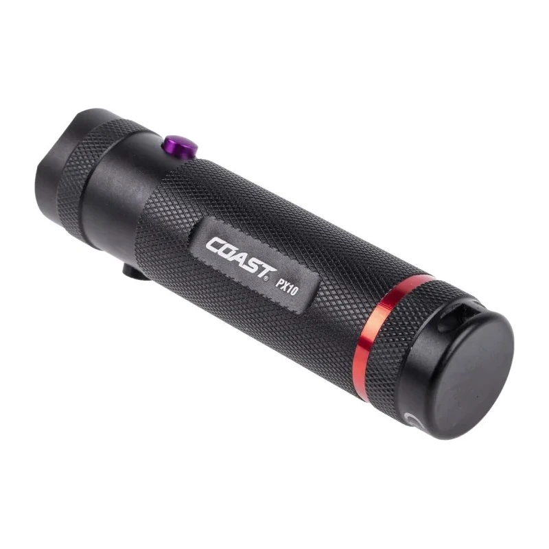Coast UV LED Torch Black 59 lm, Aluminium Housing, 3x AAA Batteries, 101 mm PX10