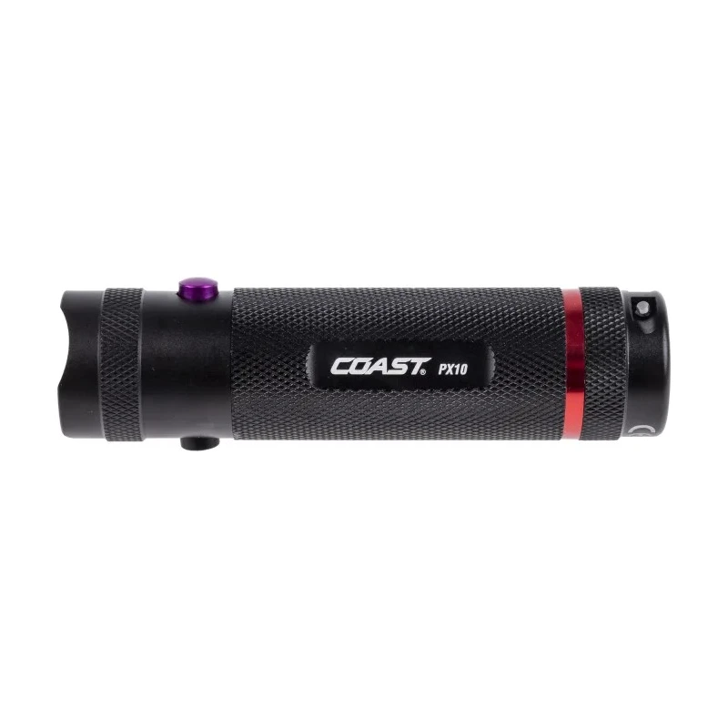 Coast UV LED Torch Black 59 lm, Aluminium Housing, 3x AAA Batteries, 101 mm PX10