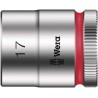 Wera 3/8 in Drive 17 mm 6 Point Hex Socket Chrome Vanadium Steel, Chrome Plated Finish 30mm Overall Length 05003562001