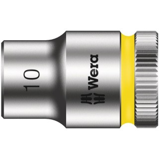 Wera 3/8 in Drive Chrome Vanadium Steel 10 mm 6 Point Hex Socket, 29mm Overall Length 05003555001