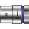 Wera Chrome Vanadium Steel 16 mm 6 Point Hex Socket with 1/2 in Drive, 37mm Overall Length 05003607001