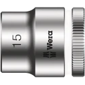 Wera 3/8 in Drive 15 mm 6 Point Hex Socket Chrome Vanadium Steel 29mm Overall Length 05003560001