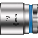 Wera 3/8 in Drive 19 mm 6 Point Hex Chrome Vanadium Steel Socket 30mm Overall Length 05003564001