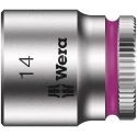 Wera 1/4 in Drive 14 mm 6 Point Hex Socket Chrome Vanadium Steel, 23mm Overall Length 05003513001