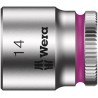Wera 1/4 in Drive 14 mm 6 Point Hex Socket Chrome Vanadium Steel, 23mm Overall Length 05003513001
