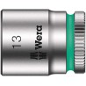 Wera 1/4 in Drive 13 mm 6 Point Hex Socket Chrome Vanadium Steel 23mm Overall Length 05003512001