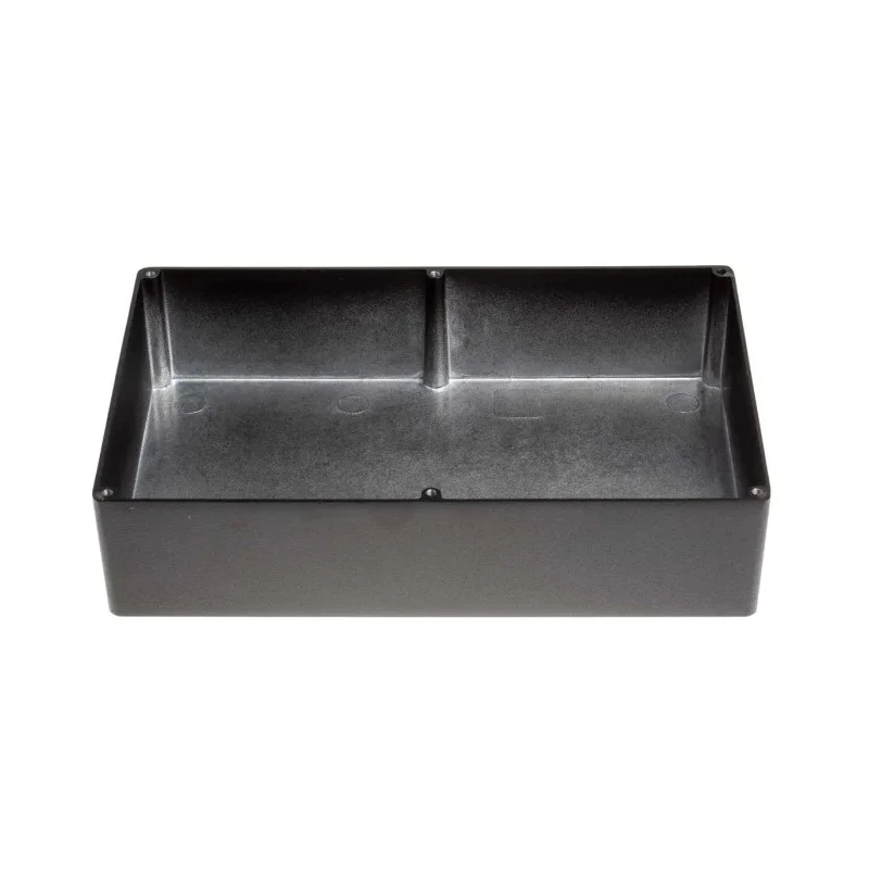 RS PRO Die Cast Aluminium Enclosure Black Lid 55.9 mm Height x 222.1 mm Length x 145.9 mm Width 621-4968