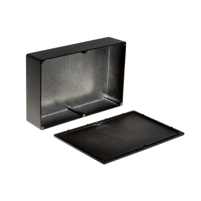 RS PRO Die Cast Aluminium Enclosure Black Lid 55.9 mm Height x 222.1 mm Length x 145.9 mm Width 621-4968
