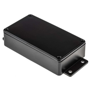 RS PRO Flanged Black Black Lid Die Cast Aluminium Enclosure IP66 30mm x 139.7mm x 63.8mm 621-5012