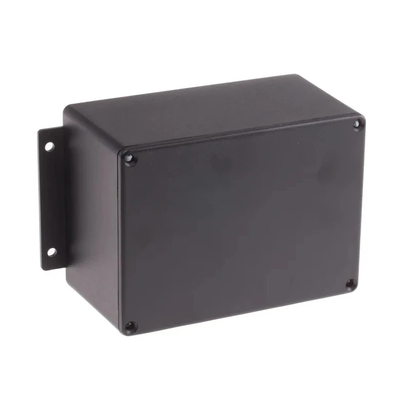 RS PRO Flanged Black Black Lid Die Cast Aluminium Enclosure IP66 76.5 mm x 168.7 mm x 101.6 mm 621-5034