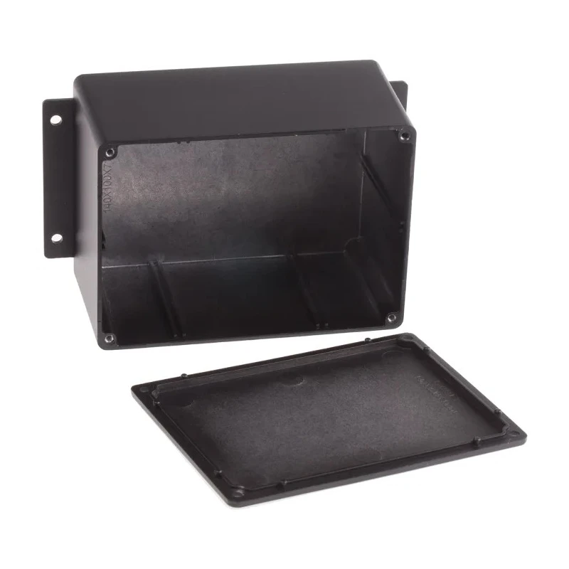 RS PRO Flanged Black Black Lid Die Cast Aluminium Enclosure IP66 76.5 mm x 168.7 mm x 101.6 mm 621-5034