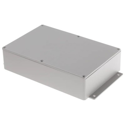 RS PRO Flanged Grey Lid Die Cast Aluminium Enclosure IP66 55.5 mm x 252 mm x 146.1 mm 621-5078