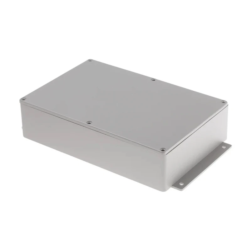 RS PRO Flanged Grey Lid Die Cast Aluminium Enclosure IP66 55.5 mm x 252 mm x 146.1 mm 621-5078