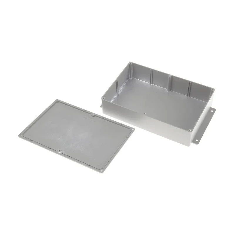RS PRO Flanged Grey Lid Die Cast Aluminium Enclosure IP66 55.5 mm x 252 mm x 146.1 mm 621-5078