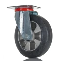 RS PRO Heavy Duty Swivel Castor 460 kg Load Capacity 200 mm Rubber Wheel Aluminium Hub 621-9064