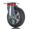 RS PRO Heavy Duty Swivel Castor 460 kg Load Capacity 200 mm Rubber Wheel Aluminium Hub 621-9064