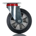 RS PRO Heavy Duty Swivel Castor 460 kg Load Capacity 200 mm Rubber Wheel Aluminium Hub 621-9064