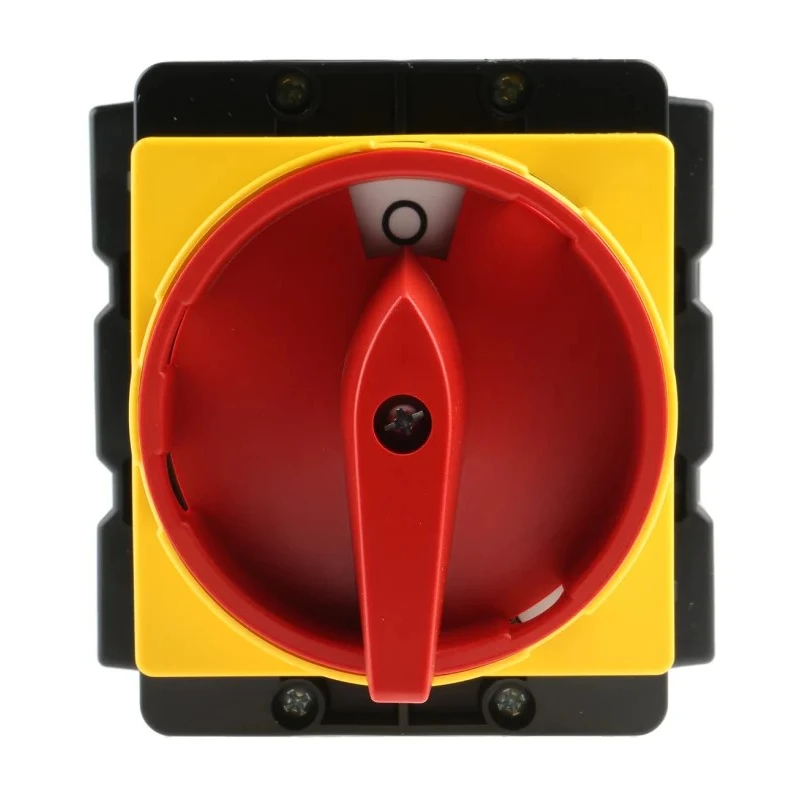 Eaton 3-Pole Panel Mount Isolator Switch, Red Handle, IP65, 125A, 45 kW, Rotary Actuator, Series P5-125 