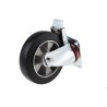 RS PRO Braked Swivel Castor Wheel 460 kg Load Capacity 200 mm Diameter Rubber Tyre Aluminium Hub Bearing 621-9086