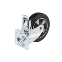 RS PRO Braked Swivel Castor Wheel 460 kg Load Capacity 200 mm Diameter Rubber Tyre Aluminium Hub Bearing 621-9086