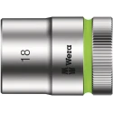 Wera 1/2 in Drive 18 mm 6 Point Hex Chrome Vanadium Steel Socket 37mm Overall Length 05003609001