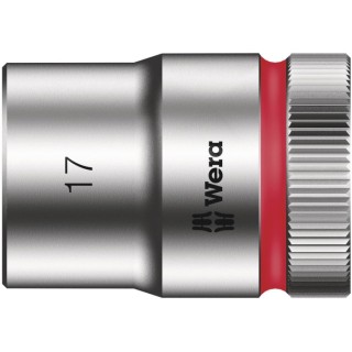 Wera 1/2 in Drive 17 mm 6 Point Hex Socket Chrome Vanadium Steel 37mm Overall Length 05003608001