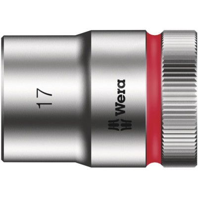 Wera 1/2 in Drive 17 mm 6 Point Hex Socket Chrome Vanadium Steel 37mm Overall Length 05003608001