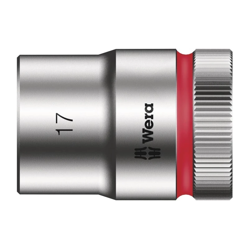 Wera 1/2 in Drive 17 mm 6 Point Hex Socket Chrome Vanadium Steel 37mm Overall Length 05003608001