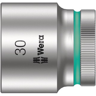 Wera 1/2 in Drive 30 mm 6 Point Hex Socket, 42mm Overall Length 05003616001
